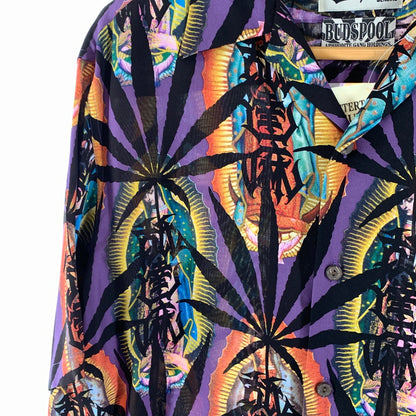 【中古品】【メンズ】 WACKO MARIA ワコマリア×BUDSPOOL HAWAIIAN SHIRT 舐達麻ハワイアンシャツ 半袖シャツ アロハシャツ 140-260926-gm-19-fuzh サイズ：L カラー：レインボー 万代Net店