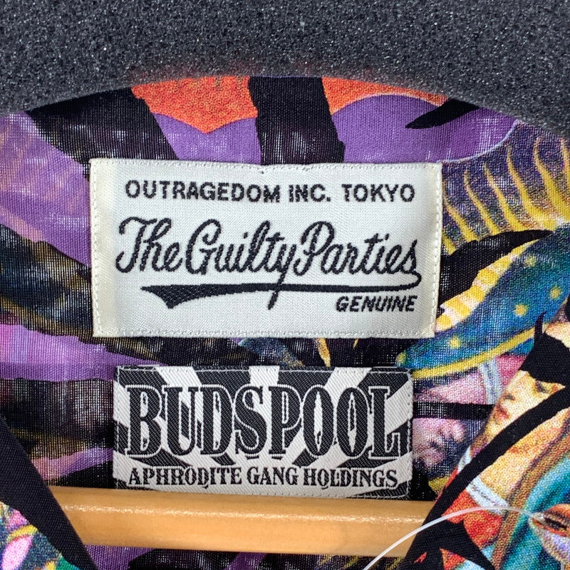 【中古品】【メンズ】 WACKO MARIA ワコマリア×BUDSPOOL HAWAIIAN SHIRT 舐達麻ハワイアンシャツ 半袖シャツ アロハシャツ 140-260926-gm-19-fuzh サイズ：L カラー：レインボー 万代Net店
