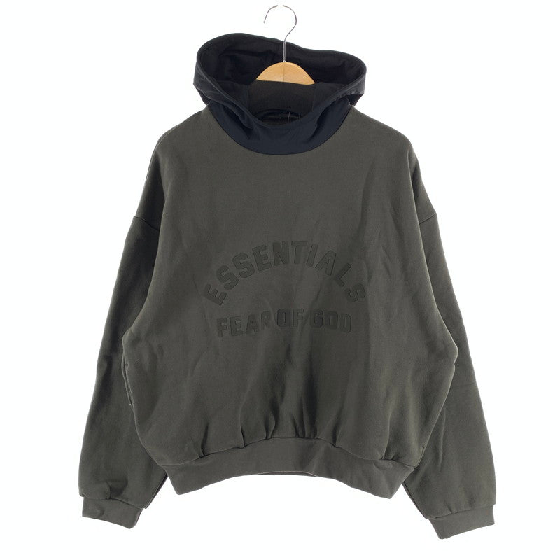 【中古品】【メンズ】 ESSENTIALS FEAR OF GOD NYLON FLEECE HOODIE エッセンシャルズ フィアオブゴッド ナイロンフリースパーカー フーディー 142-260927-gm-23-fuzh サイズ：XS カラー：カーキ ブラック 万代Net店