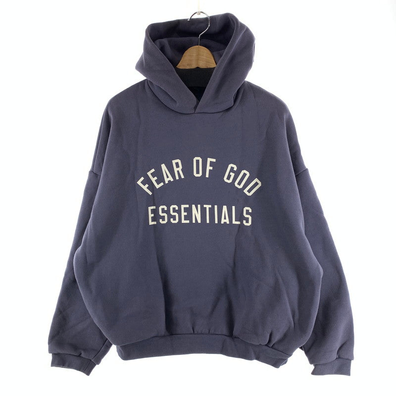 【中古品】【メンズ】 ESSENTIALS FEAR OF GOD FLEECE HOODIE エッセンシャルズ フィアオブゴッド フリースパーカー フーディー ブランド 古着 142-260927-gm-24-fuzh サイズ：M カラー：ネイビー 万代Net店