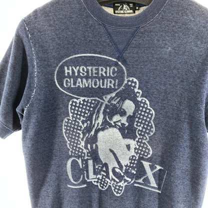 【中古品】【メンズ】 HYSTERIC GLAMOUR ヒステリックグラマー 0253CS02 CLASS PT SW 半袖Tシャツ カットソー 140-260927-gm-27-fuzh サイズ：M カラー：ネイビー 万代Net店