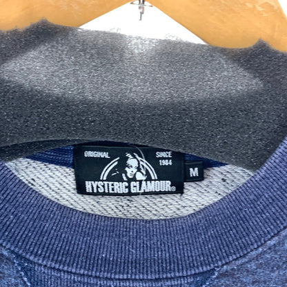 【中古品】【メンズ】 HYSTERIC GLAMOUR ヒステリックグラマー 0253CS02 CLASS PT SW 半袖Tシャツ カットソー 140-260927-gm-27-fuzh サイズ：M カラー：ネイビー 万代Net店