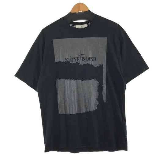 【中古品】【メンズ】 STONE ISLAND ストーンアイランド SCRATCHED PAINT TWO PRINT 半袖Tシャツ カラーBLACK SIZE:M 141-260928-ky-11-fuzh 万代Net店