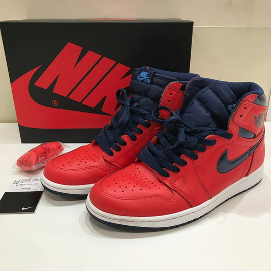 【中古品】【メンズ】 NIKE ナイキ 555088-606 AIR JORDAN 1 RETRO HIGH スニーカー 靴 RED 黒タグ・シューレース・箱付属 ※汚れあり・箱傷みあり 160-260928-io-02-fuzh サイズ：27.5 カラー：レッド 万代Net店