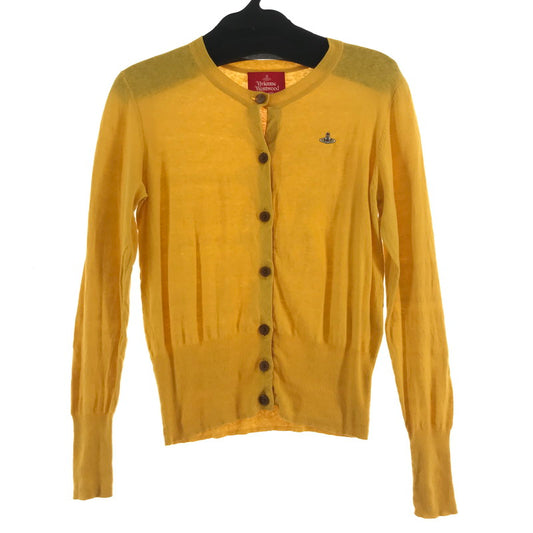 【中古品】【レディース】 VIVIENNE WESTWOOD RED LABEL ヴィヴィアンウエストウッド レッドレーベル CARDIGAN YELLOW カーディガン 170-261018-io-13-fuzh サイズ：3 カラー：イエロー 万代Net店