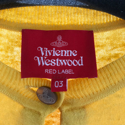 【中古品】【レディース】 VIVIENNE WESTWOOD RED LABEL ヴィヴィアンウエストウッド レッドレーベル CARDIGAN YELLOW カーディガン 170-261018-io-13-fuzh サイズ：3 カラー：イエロー 万代Net店
