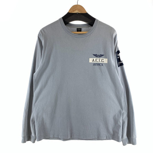 【中古品】【メンズ】 AVIREX アヴィレックス 6113301 LS TEE 長袖Tシャツ カットソー 145-261004-gm-22-fuzh サイズ：L カラー：ブルー 万代Net店