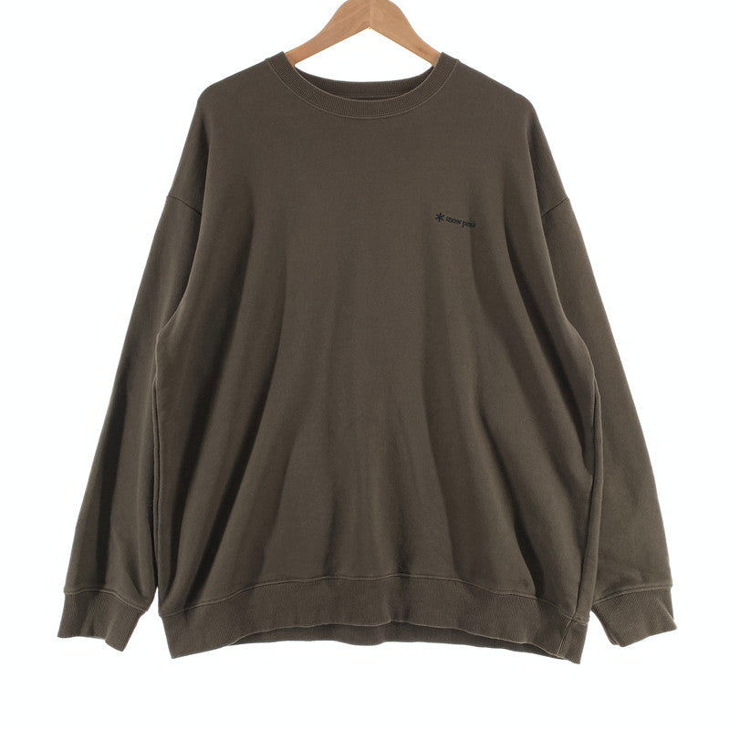 【中古品】【メンズ】 SNOW PEAK スノーピーク SPE-SW-23AU002 SWEAT PULLOVER　スウェット プルオーバー 144-260928-ny-05-fuzh サイズ：XL カラー：オリーブ 万代Net店