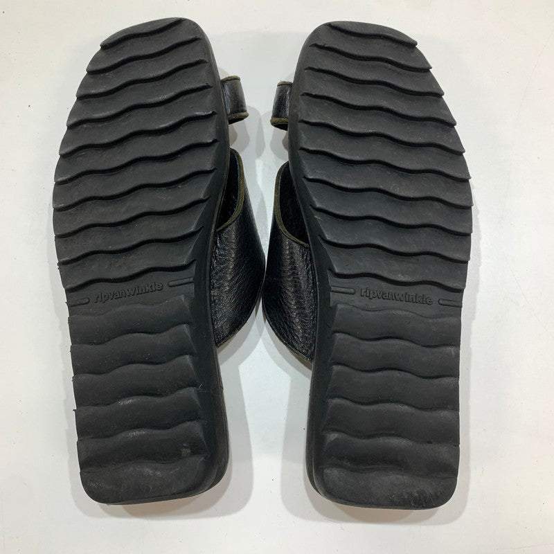 【中古品】【メンズ】 RIPVANWINKLE リップヴァンウィンクル サンダル 靴 BLACK 本体のみ ※型崩れ・使用感あり 164-261028-io-06-fuzh サイズ：F カラー：ブラック 万代Net店