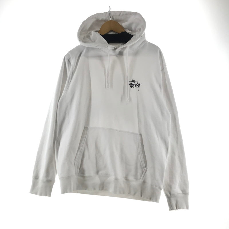 【中古品】【メンズ】 STUSSY ステューシー BASIC HOODIE フーディー パーカー カラーWHITE SIZE:M 142-260930-ky-02-fuzh 万代Net店
