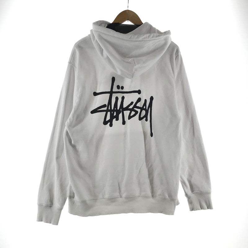 【中古品】【メンズ】 STUSSY ステューシー BASIC HOODIE フーディー パーカー カラーWHITE SIZE:M 142-260930-ky-02-fuzh 万代Net店