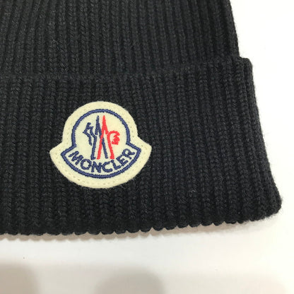 【中古品】【メンズ】 MONCLER モンクレール I20913B70500 KNIT BEANIE ニットビーニー ニット帽 カラーBLACK 帽子 185-260930-ky-11-fuzh 万代Net店