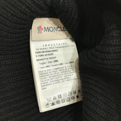 【中古品】【メンズ】 MONCLER モンクレール I20913B70500 KNIT BEANIE ニットビーニー ニット帽 カラーBLACK 帽子 185-260930-ky-11-fuzh 万代Net店