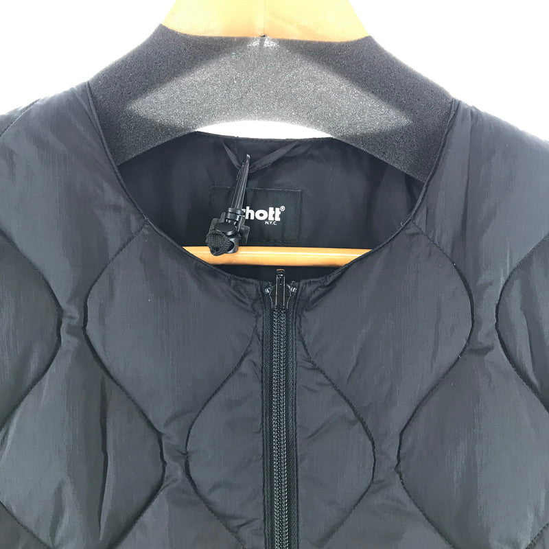 【中古品】【メンズ】 SCHOTT ショット×TAION INNER DOWN JACKET ダウンジャケット カラーBLACK SIZE:M 保存袋付属 ※汚れ有 145-260930-ky-04-fuzh 万代Net店