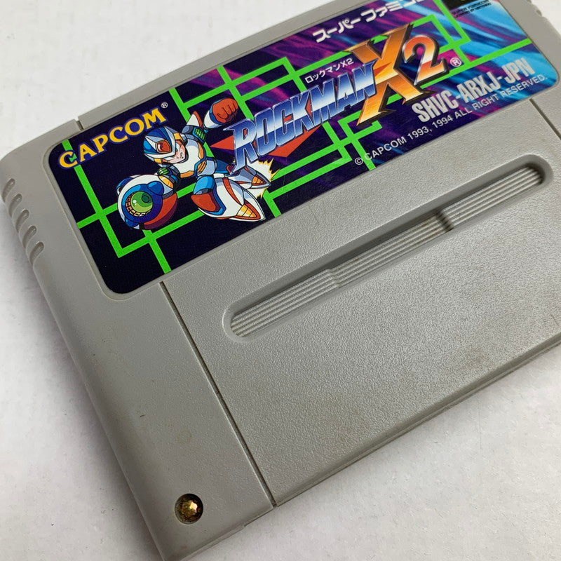【中古美品】 Nintendo SUPER FAMICOM SFC ニンテンドー スーパーファミコン ソフト ロックマンX2 023-260928-mh-11-fuzh 万代Net店
