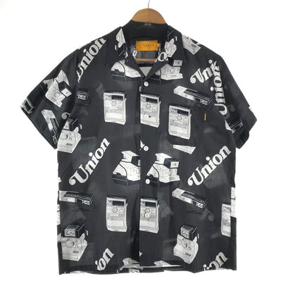 【中古品】【メンズ】 UNION ユニオン SNAPSHOT WOVEN SHIRT 半袖シャツ カラーBLACK SIZE:3 142-260930-ky-06-fuzh 万代Net店