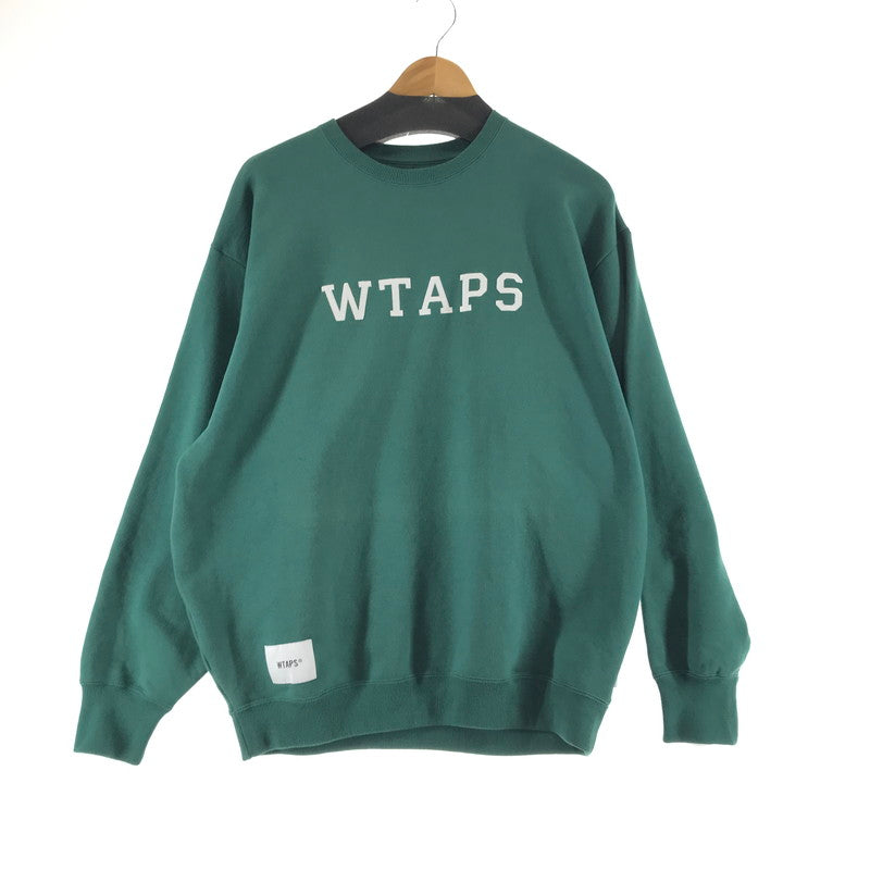 【中古品】【メンズ】 WTAPS ダブルタップス 241ATDT-CSM03 ACADEMY SWEATER COTTON. COLLEGE スェット カラーGREEN SIZE:03 142-260930-ky-08-fuzh 万代Net店
