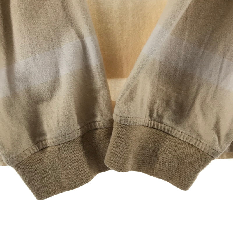 【中古品】【メンズ】 SUPREME シュプリーム FADE STRIPE L S TOPS ロンT カラーBEIGE WHITE SIZE:S　※シミあり 149-260930-ky-05-fuzh 万代Net店