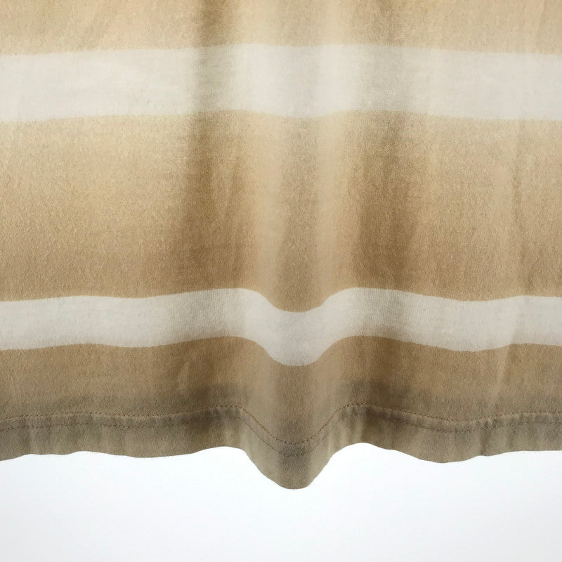 【中古品】【メンズ】 SUPREME シュプリーム FADE STRIPE L S TOPS ロンT カラーBEIGE WHITE SIZE:S　※シミあり 149-260930-ky-05-fuzh 万代Net店