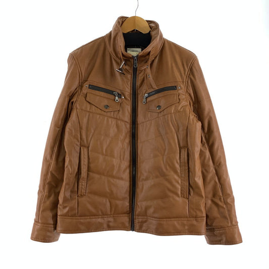 【中古品】【メンズ】 ASNAS アズナス ジャケット フェイクレザー 147-260929-ny-09-fuzh サイズ：L カラー：ブラウン 万代Net店