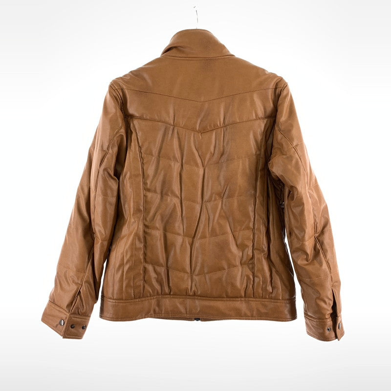 【中古品】【メンズ】 ASNAS アズナス ジャケット フェイクレザー 147-260929-ny-09-fuzh サイズ：L カラー：ブラウン 万代Net店
