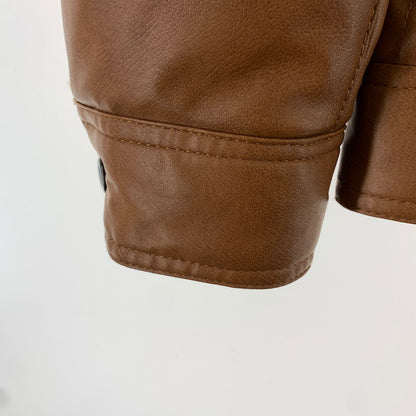 【中古品】【メンズ】 ASNAS アズナス ジャケット フェイクレザー 147-260929-ny-09-fuzh サイズ：L カラー：ブラウン 万代Net店