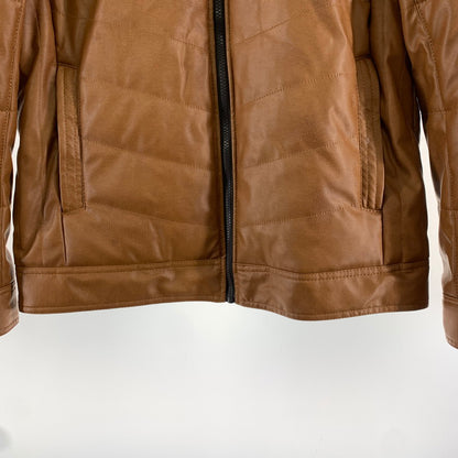 【中古品】【メンズ】 ASNAS アズナス ジャケット フェイクレザー 147-260929-ny-09-fuzh サイズ：L カラー：ブラウン 万代Net店