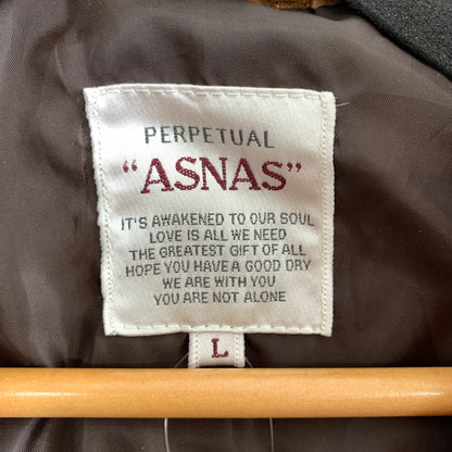 【中古品】【メンズ】 ASNAS アズナス ジャケット フェイクレザー 147-260929-ny-09-fuzh サイズ：L カラー：ブラウン 万代Net店