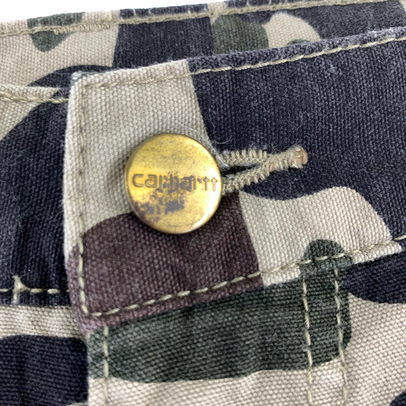 【中古品】【メンズ】 CARHARTT カーハート ショートパンツ 156-260929-ny-07-fuzh サイズ：W36 カラー：ブラウン カモ柄 万代Net店