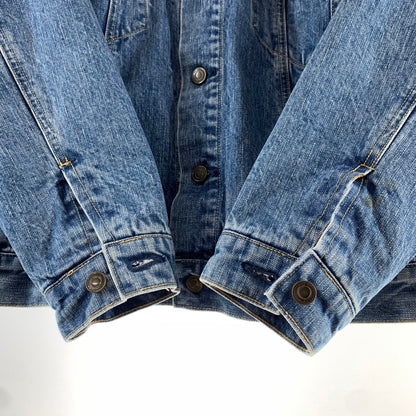 【中古品】【メンズ】 DESCENDANT ディセンダント TRUCKER DENIM JACKET トラッカーデニムジャケット INDIGO SIZE:2 上着 アウター ※袖汚れあり 142-261002-io-03-fuzh サイズ：2 カラー：インディゴ 万代Net店