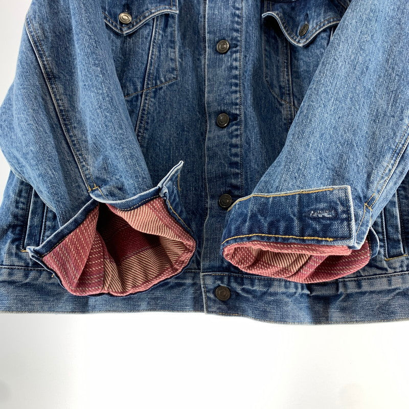 【中古品】【メンズ】 DESCENDANT ディセンダント TRUCKER DENIM JACKET トラッカーデニムジャケット INDIGO SIZE:2 上着 アウター ※袖汚れあり 142-261002-io-03-fuzh サイズ：2 カラー：インディゴ 万代Net店