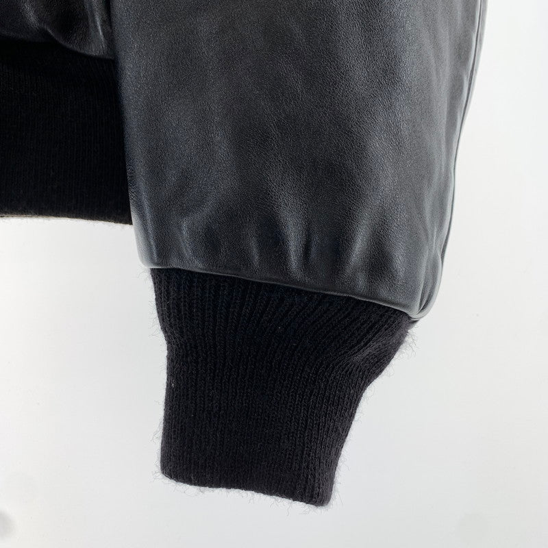 【中古品】【メンズ】 SCHOTT ショット MA-1-1949 FLIGHT JACKET フライトジャケット BLACK SIZE:38 ※襟変色・ボタンサビ・使用感あり 145-261002-io-05-fuzh サイズ：38 カラー：ブラック 万代Net店