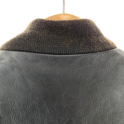【中古品】【メンズ】 SCHOTT ショット MA-1-1949 FLIGHT JACKET フライトジャケット BLACK SIZE:38 ※襟変色・ボタンサビ・使用感あり 145-261002-io-05-fuzh サイズ：38 カラー：ブラック 万代Net店
