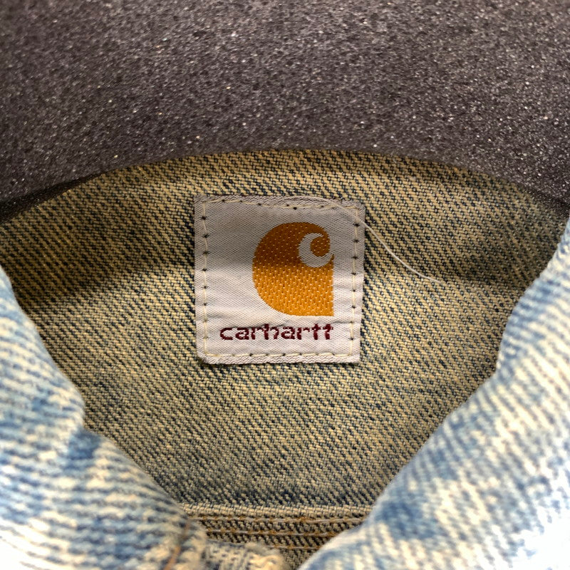 【中古品】【メンズ】 CARHARTT カーハート 80`S 100TH DENIM JACKET デニムジャケット BLUE 上着 アウター ※内タグ消え・使用感あり 145-261002-io-01-fuzh サイズ：サイズ不明 カラー：ブルー 万代Net店