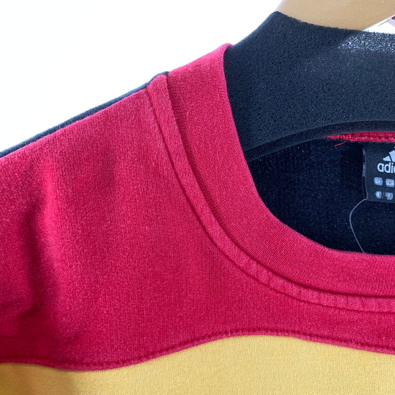 【中古品】【メンズ】 ADIDAS アディダス スウェット SIZE:L ※使用感あり 148-261002-io-08-fuzh サイズ：L カラー：ブラック.レッド.イエロー 万代Net店