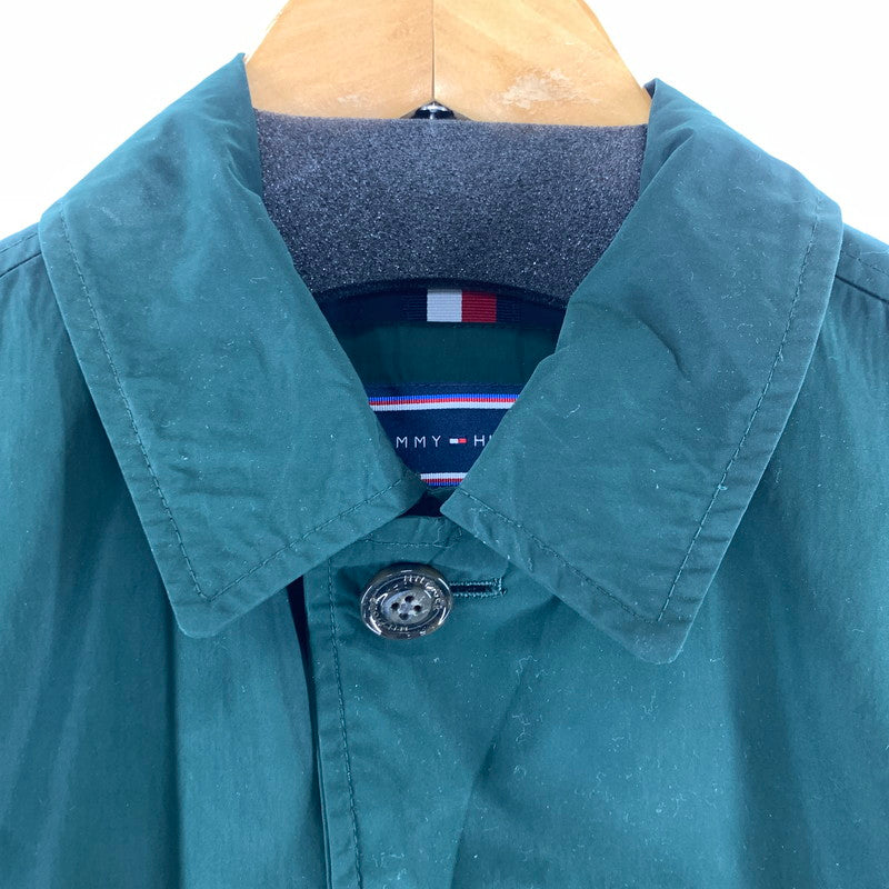 【中古品】【メンズ】 TOMMY HILFIGER トミーヒルフィガー コート GREEN SIZE:S M158630012 ステンカラー 上着 アウター ※汚れあり 147-261002-io-10-fuzh サイズ：S カラー：グリーン 万代Net店