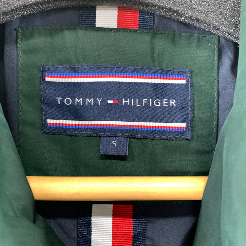 【中古品】【メンズ】 TOMMY HILFIGER トミーヒルフィガー コート GREEN SIZE:S M158630012 ステンカラー 上着 アウター ※汚れあり 147-261002-io-10-fuzh サイズ：S カラー：グリーン 万代Net店