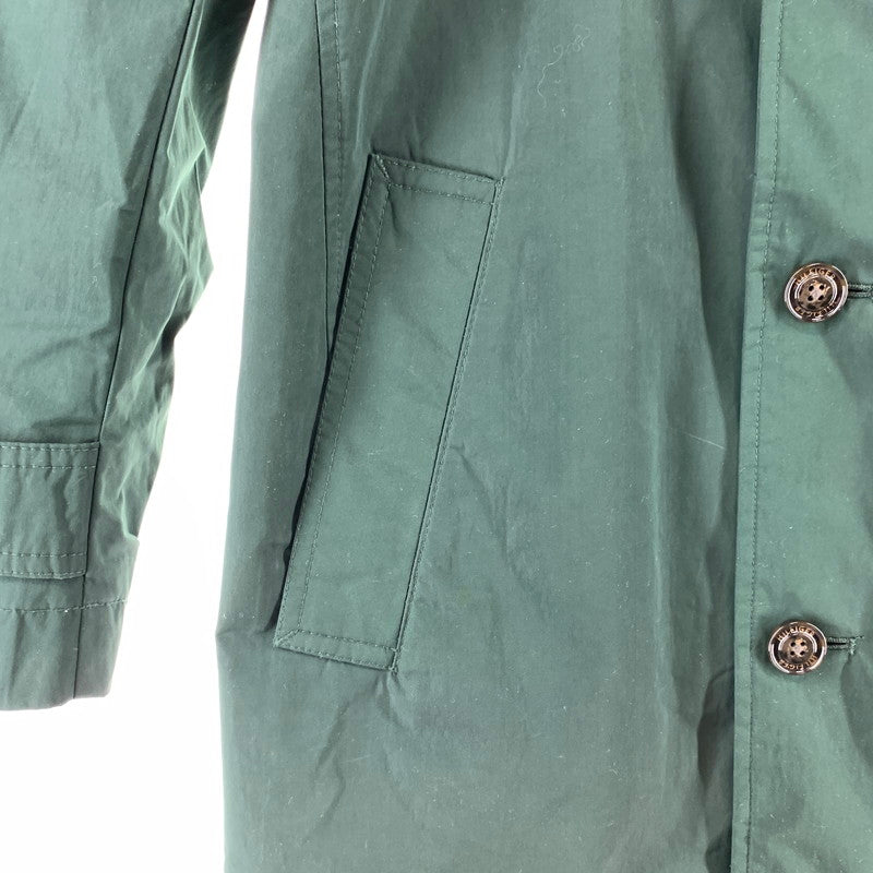 【中古品】【メンズ】 TOMMY HILFIGER トミーヒルフィガー コート GREEN SIZE:S M158630012 ステンカラー 上着 アウター ※汚れあり 147-261002-io-10-fuzh サイズ：S カラー：グリーン 万代Net店