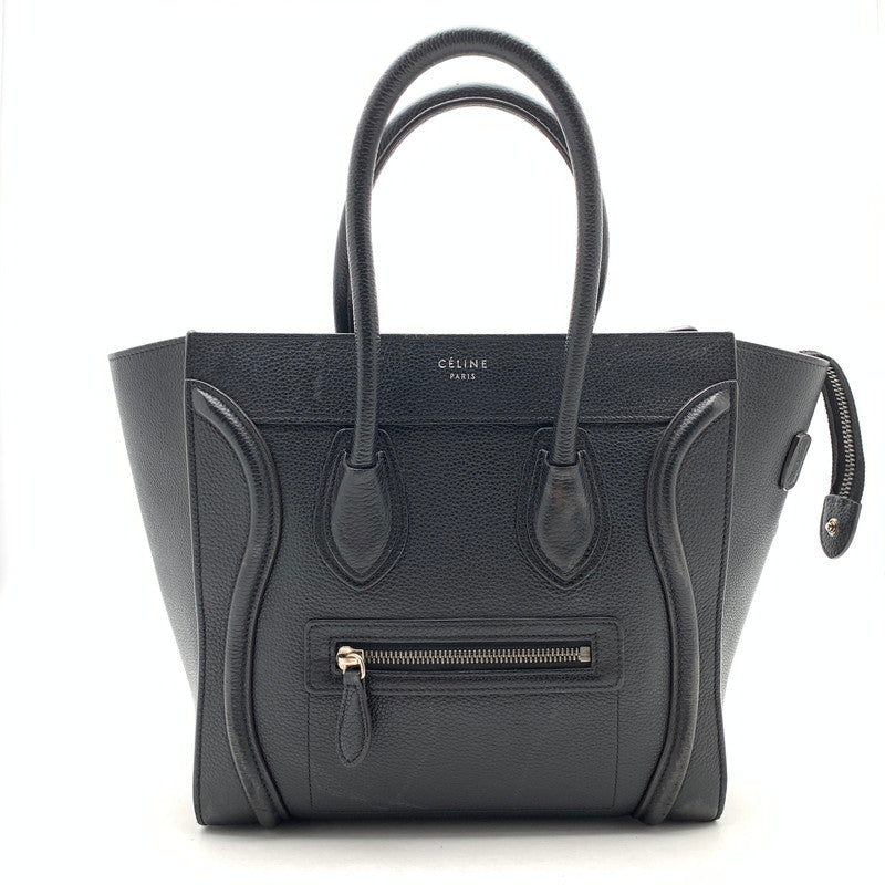 【中古品】【レディース】 CELINE セリーヌ LUGGAGE MICRO SHOPPER BAG マイクロショッパーバッグ ハンドバッグ レザー カバン 180-261003-gm-07-fuzh カラー：ブラック 万代Net店