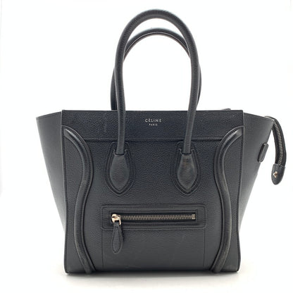 【中古品】【レディース】 CELINE セリーヌ LUGGAGE MICRO SHOPPER BAG マイクロショッパーバッグ ハンドバッグ レザー カバン 180-261003-gm-07-fuzh カラー：ブラック 万代Net店