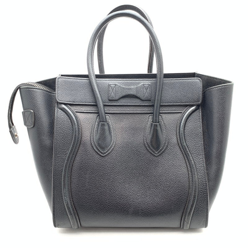 【中古品】【レディース】 CELINE セリーヌ LUGGAGE MICRO SHOPPER BAG マイクロショッパーバッグ ハンドバッグ レザー カバン 180-261003-gm-07-fuzh カラー：ブラック 万代Net店