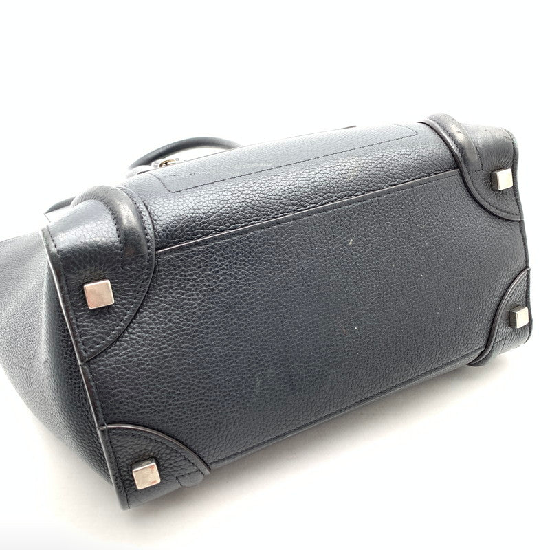 【中古品】【レディース】 CELINE セリーヌ LUGGAGE MICRO SHOPPER BAG マイクロショッパーバッグ ハンドバッグ レザー カバン 180-261003-gm-07-fuzh カラー：ブラック 万代Net店