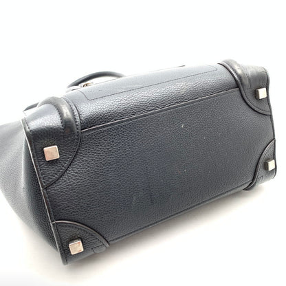 【中古品】【レディース】 CELINE セリーヌ LUGGAGE MICRO SHOPPER BAG マイクロショッパーバッグ ハンドバッグ レザー カバン 180-261003-gm-07-fuzh カラー：ブラック 万代Net店
