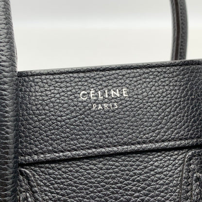 【中古品】【レディース】 CELINE セリーヌ LUGGAGE MICRO SHOPPER BAG マイクロショッパーバッグ ハンドバッグ レザー カバン 180-261003-gm-07-fuzh カラー：ブラック 万代Net店