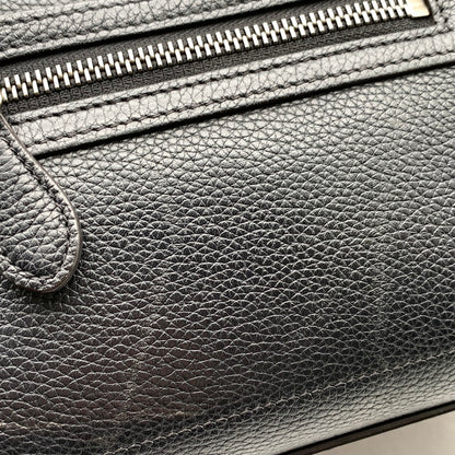 【中古品】【レディース】 CELINE セリーヌ LUGGAGE MICRO SHOPPER BAG マイクロショッパーバッグ ハンドバッグ レザー カバン 180-261003-gm-07-fuzh カラー：ブラック 万代Net店