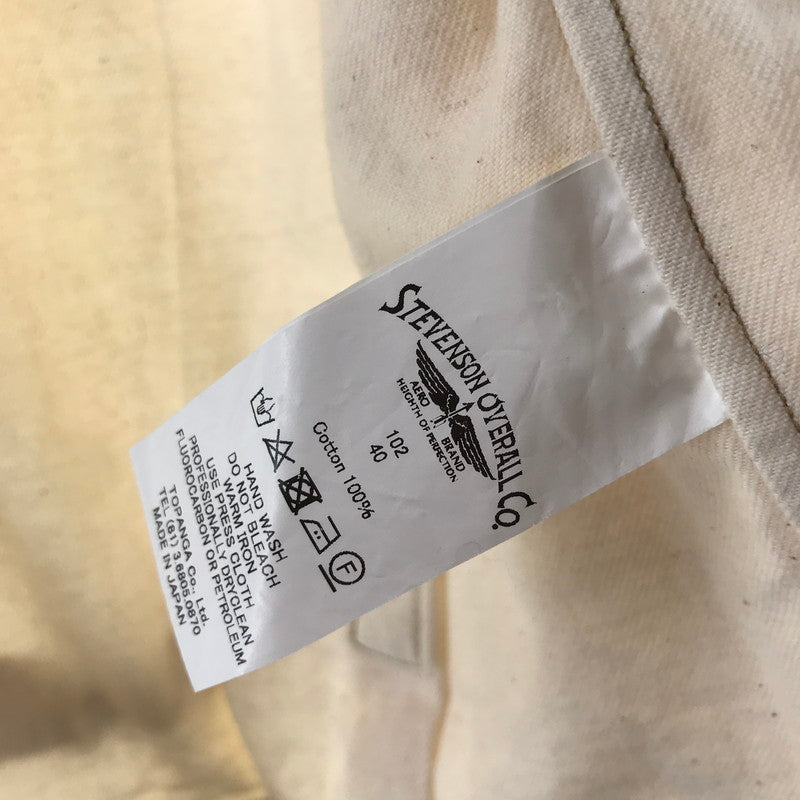 【中古品】【メンズ】 STEAVENSON OVERALL スティーブンソン オーバーオール 102 SADDLE HORN TYPE II 長袖 ジャケット トップス 古着 140-261002-mh-03-fuzh サイズ：40 カラー：ホワイト 万代Net店