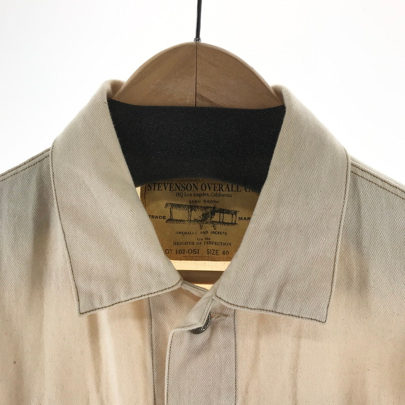 【中古品】【メンズ】 STEAVENSON OVERALL スティーブンソン オーバーオール 102 SADDLE HORN TYPE II 長袖 ジャケット トップス 古着 140-261002-mh-03-fuzh サイズ：40 カラー：ホワイト 万代Net店