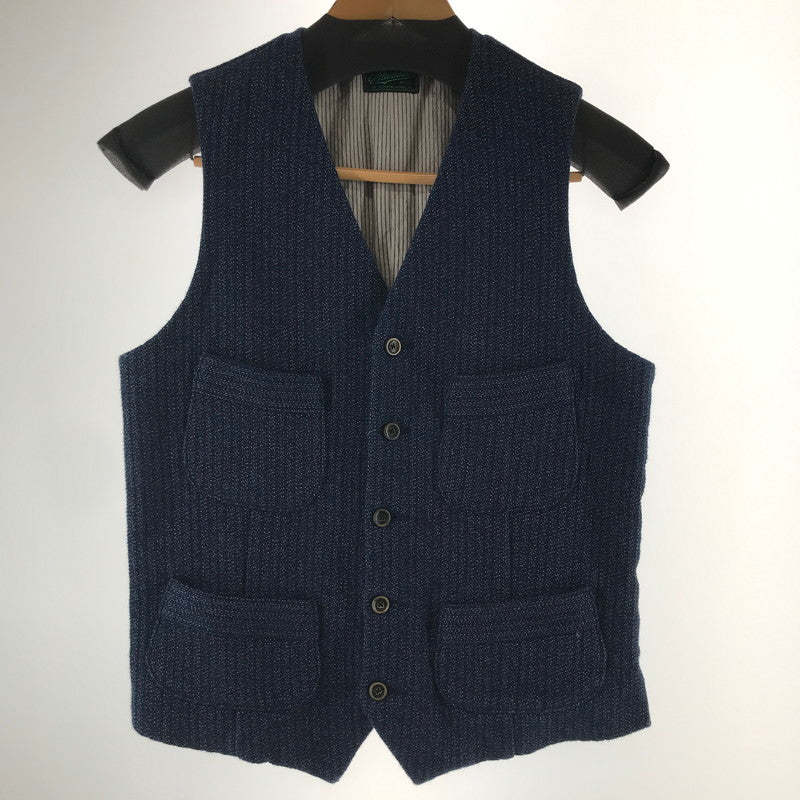 【中古品】【メンズ】 STEVENSON OVERALL スティーブンソン オーバーオール PW3-IN VEST トップス ベスト 古着 140-261002-mh-05-fuzh サイズ：38 カラー：ネイビー ツィード 万代Net店