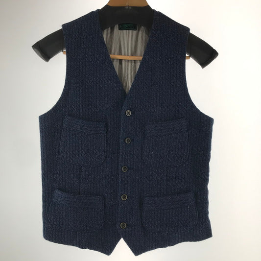 【中古品】【メンズ】 STEVENSON OVERALL スティーブンソン オーバーオール PW3-IN VEST トップス ベスト 古着 140-261002-mh-05-fuzh サイズ：38 カラー：ネイビー ツィード 万代Net店