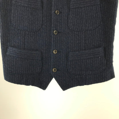 【中古品】【メンズ】 STEVENSON OVERALL スティーブンソン オーバーオール PW3-IN VEST トップス ベスト 古着 140-261002-mh-05-fuzh サイズ：38 カラー：ネイビー ツィード 万代Net店